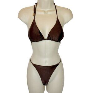ESCO Swim Brown Joie Thong Bikini NWT - Size M/L